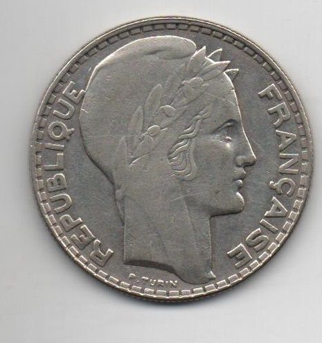 FRANCIA DEL AÑO 1929 DE 20 FRANCOS